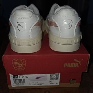 Used Puma White and Pink Sneakers